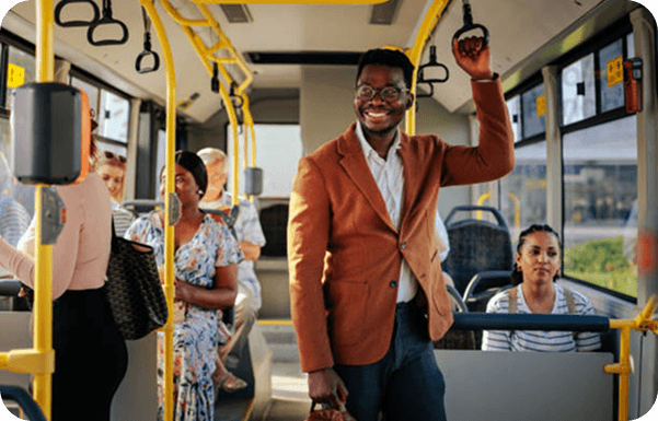 Passengers on Japanese Express bus